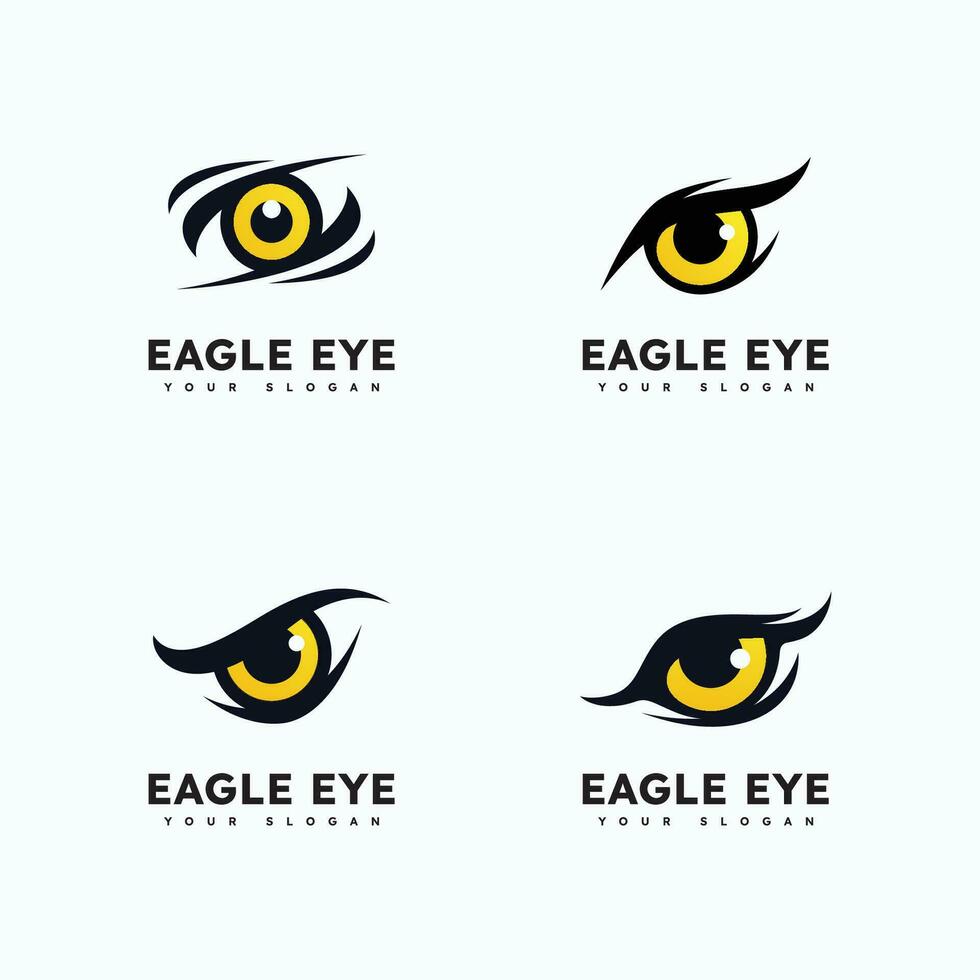 Águia predador olho falcão pássaro logotipo o negócio vetor