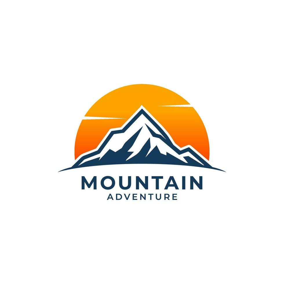 montanha aventura logotipo vetor ilustração
