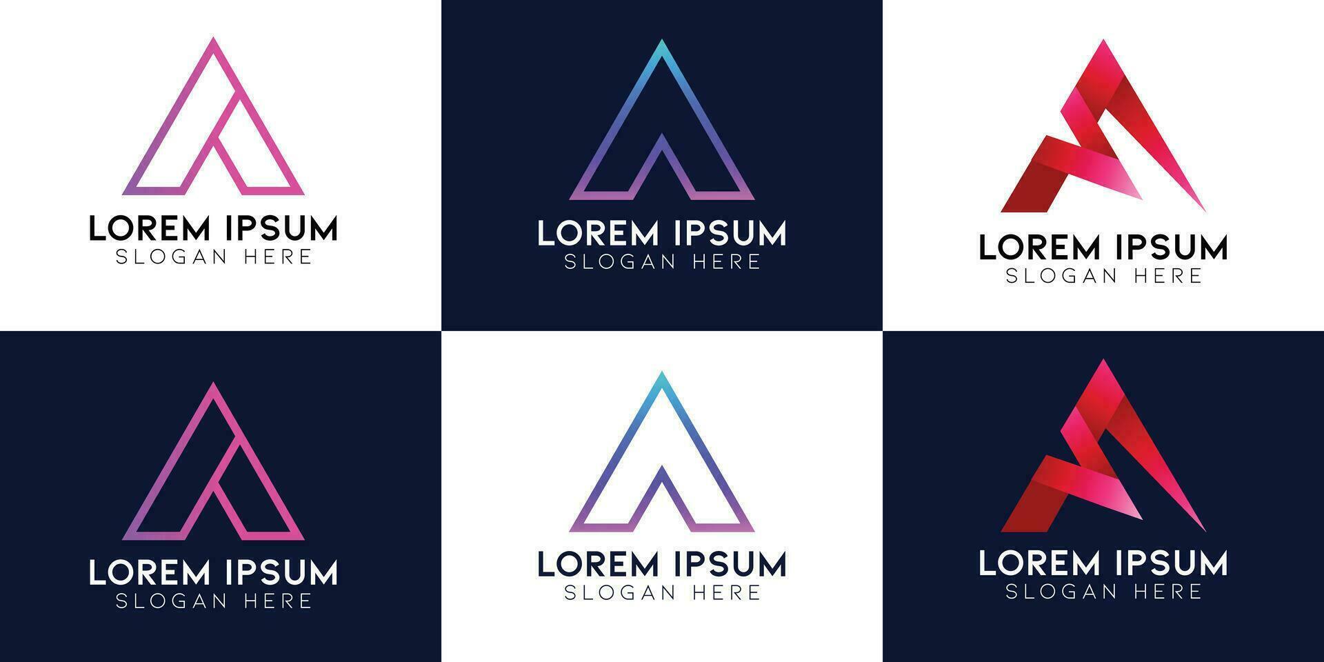 coleção criativa de logotipo de letra monograma de iniciais projetar um modelo vetor