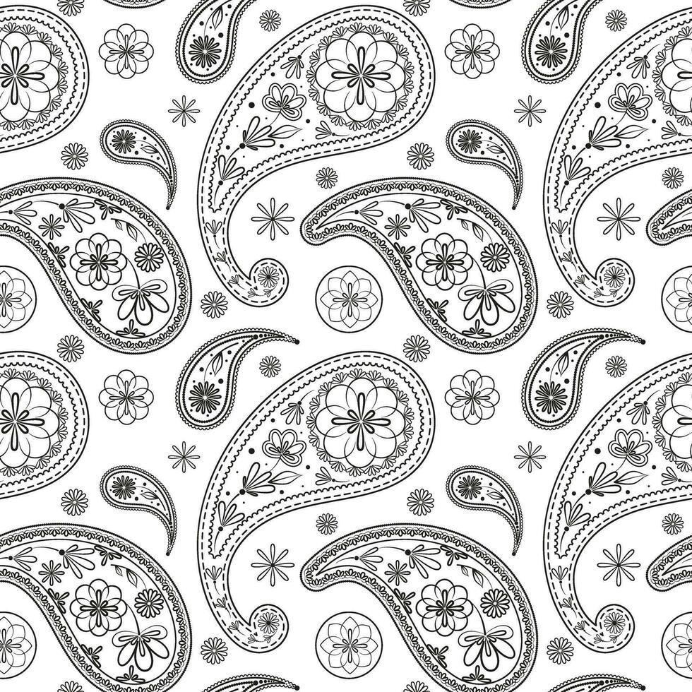 vetor abstrato paisley e floral vintage desenhado à mão padronizar. vetor abstrato paisley e floral vintage fundo.