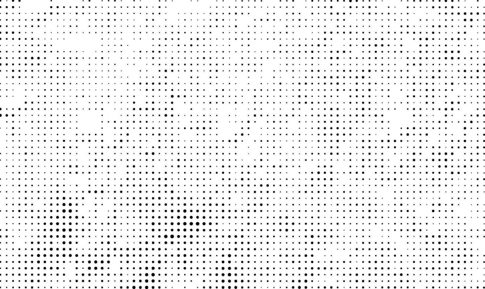 uma Preto e branco meio-tom padronizar com pontos, abstrato fundo com spray textura meio-tom pontos efeito em branco cor, desatado dotado padronizar com quadrados vetor