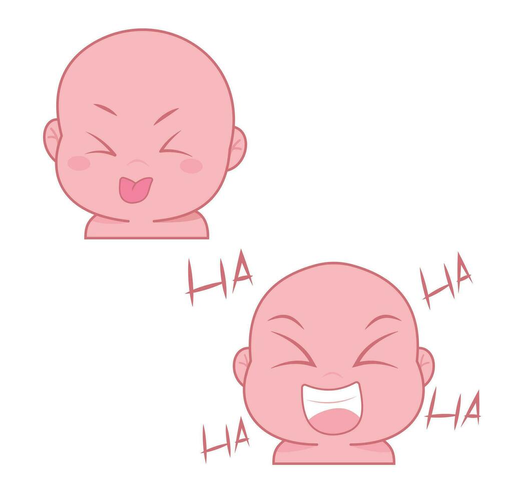 fofa desenho animado expressão emoji personagem vetor Projeto arte para adesivos modelo