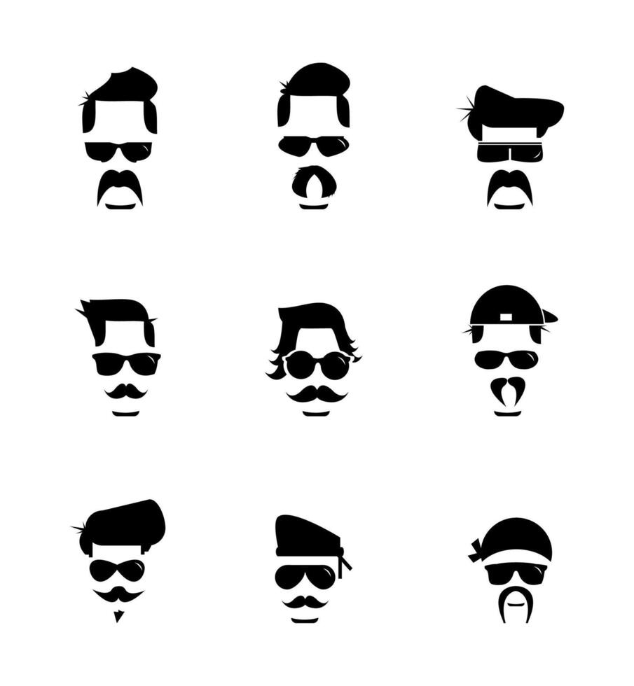 vetor internacional masculino bigode vetor ilustração Projeto