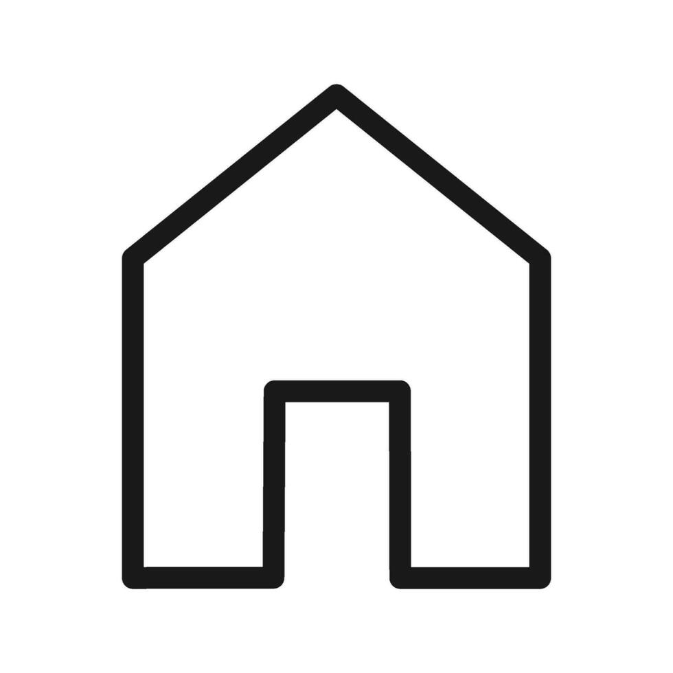 casa ícone linha em branco fundo, simples ícone Projeto. vetor