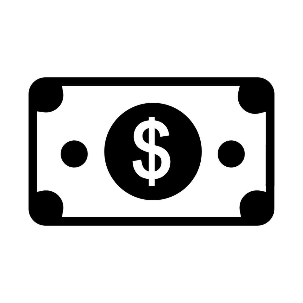 dinheiro ícone vetor. dólar ilustração placa. finança símbolo. economia logotipo. vetor