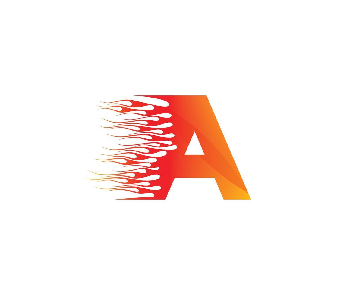 uma fogo criativo alfabeto logotipo Projeto conceito vetor