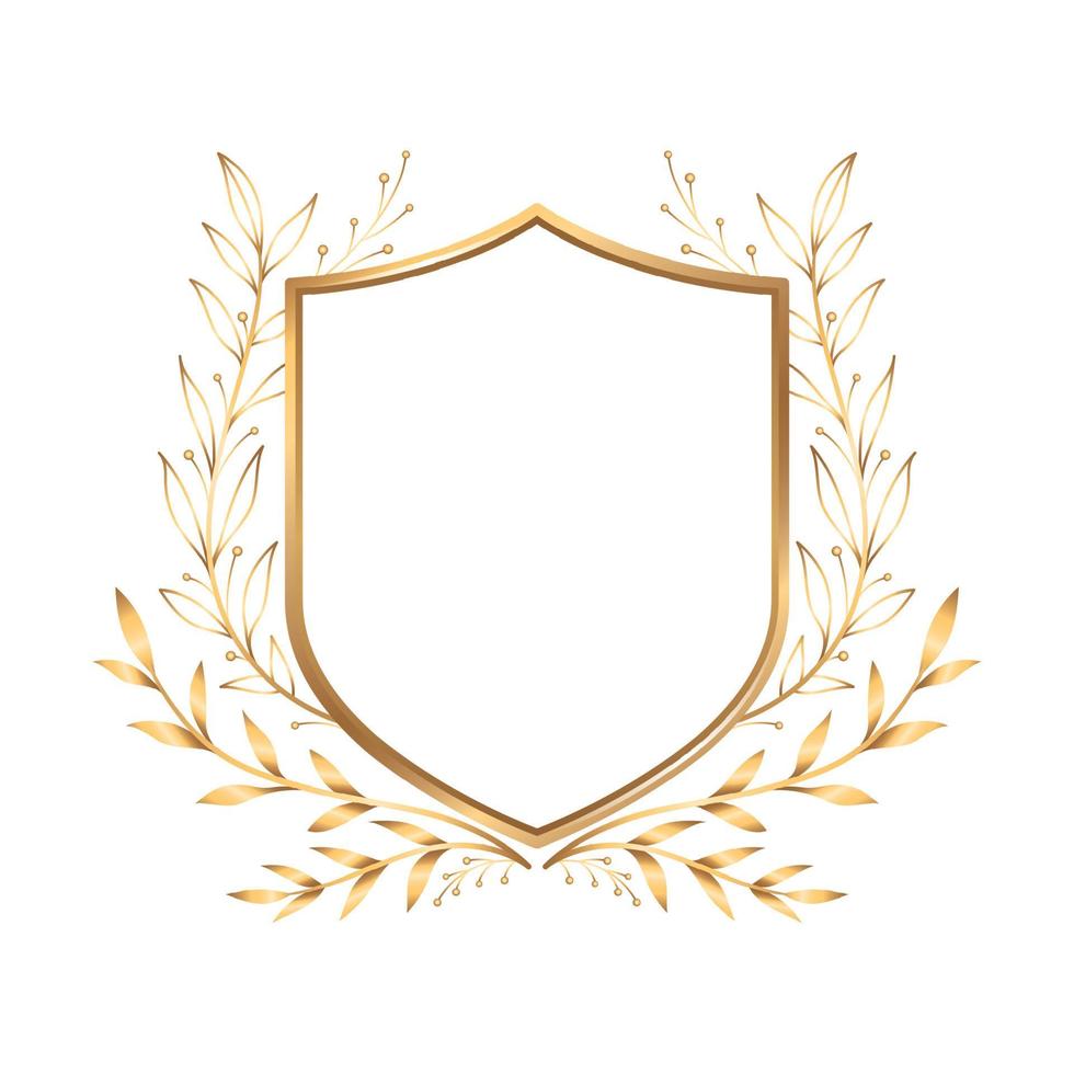 composição do emblema da coroa de louros vetor