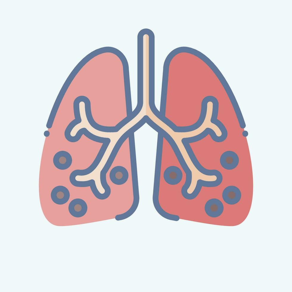 ícone ARDS. relacionado para respiratório terapia símbolo. rabisco estilo. simples Projeto editável. simples ilustração vetor