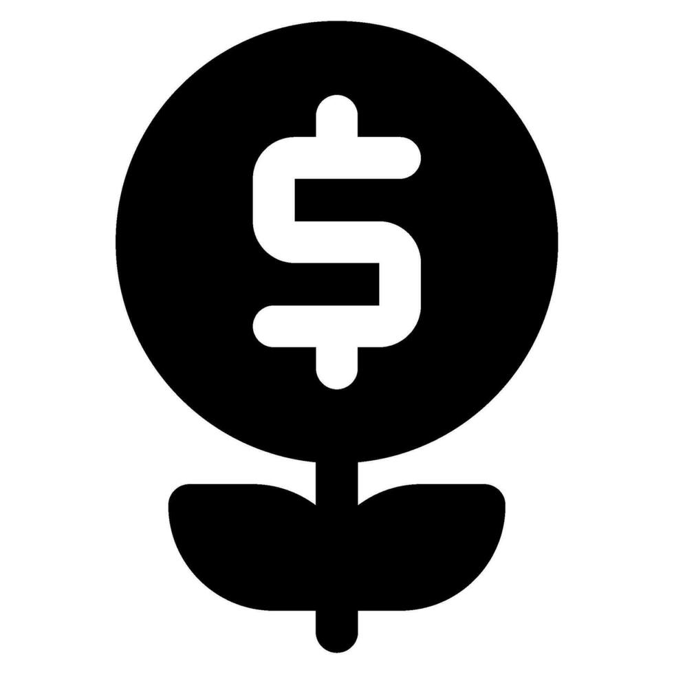 dinheiro árvore ícone ilustração para rede, aplicativo, infográfico, etc vetor