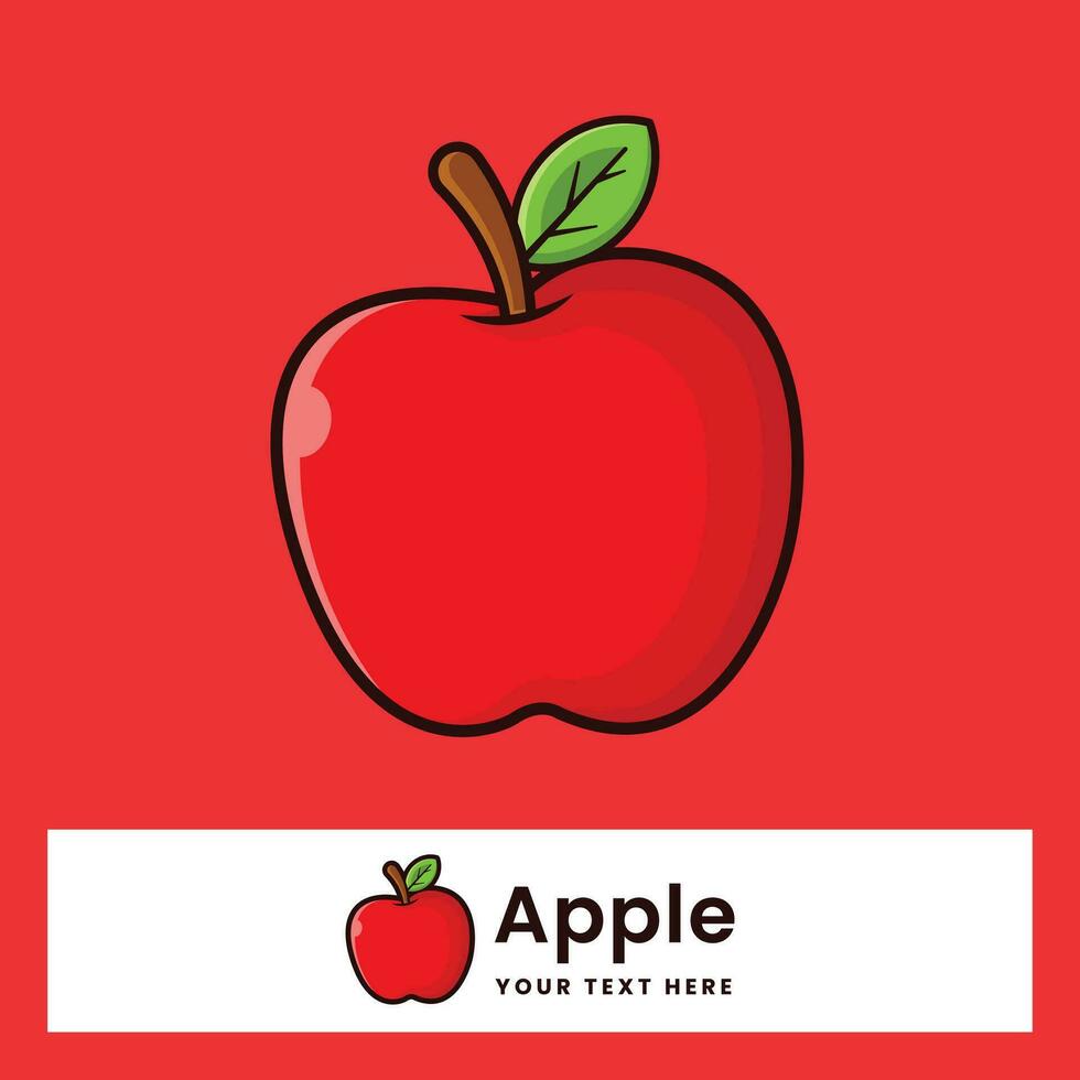 maçã fruta fresco vetor ilustração