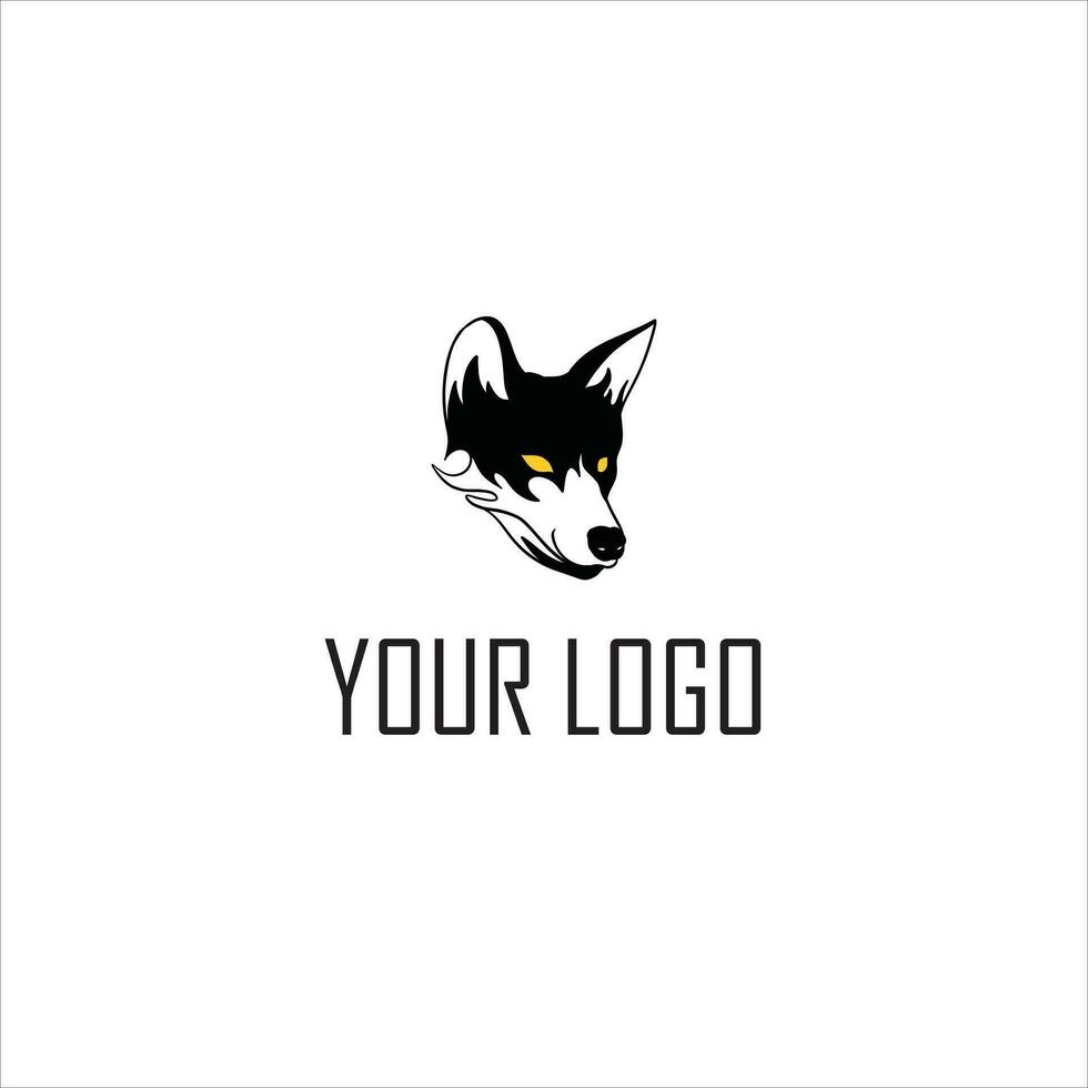 Lobo face logotipo, adequado para criando uma logotipo para seu grupo ou negócios, vetor