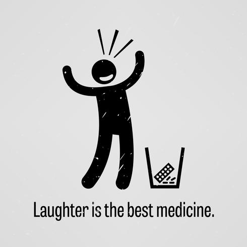 Rir é o melhor remédio. vetor