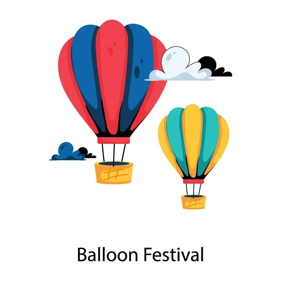 na moda balão festival vetor
