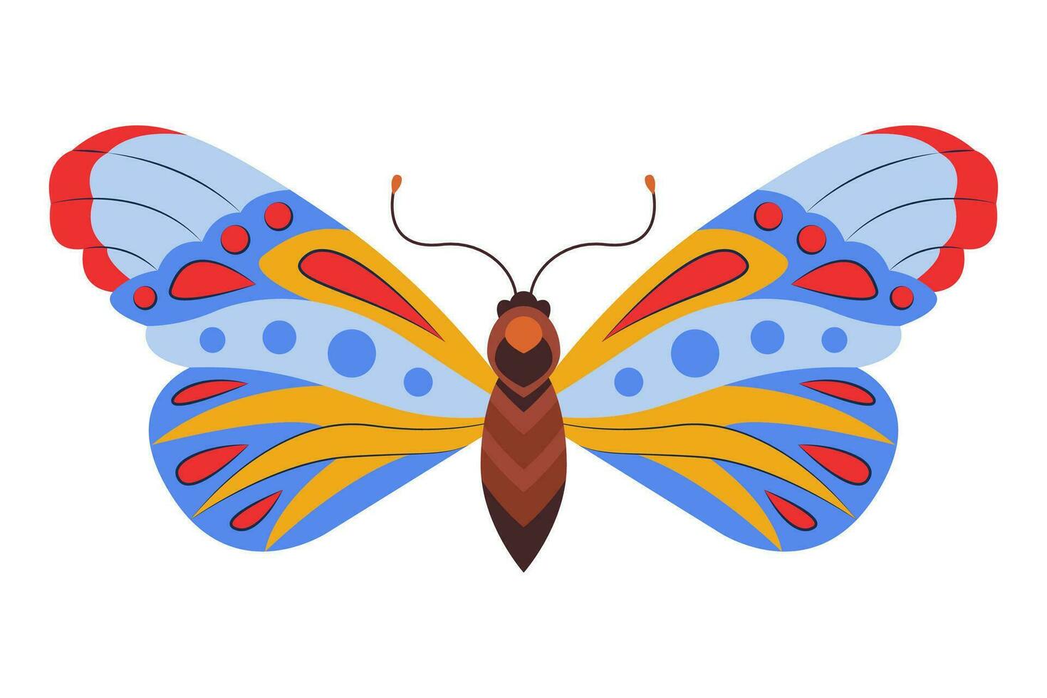 colorida borboleta ícone logotipo isolado. lindo borboleta ilustração vetor