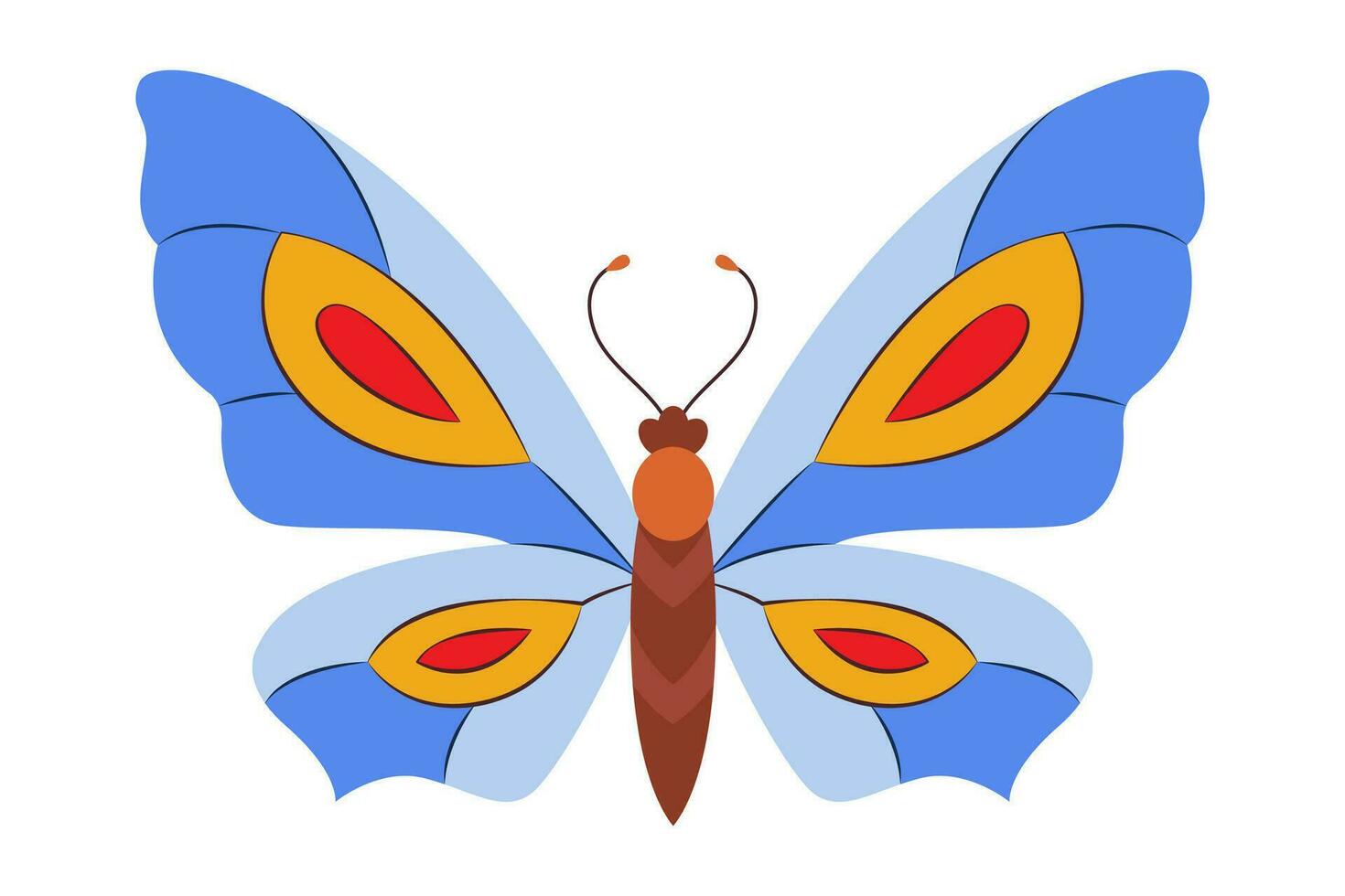 colorida borboleta ícone logotipo isolado. lindo borboleta ilustração vetor