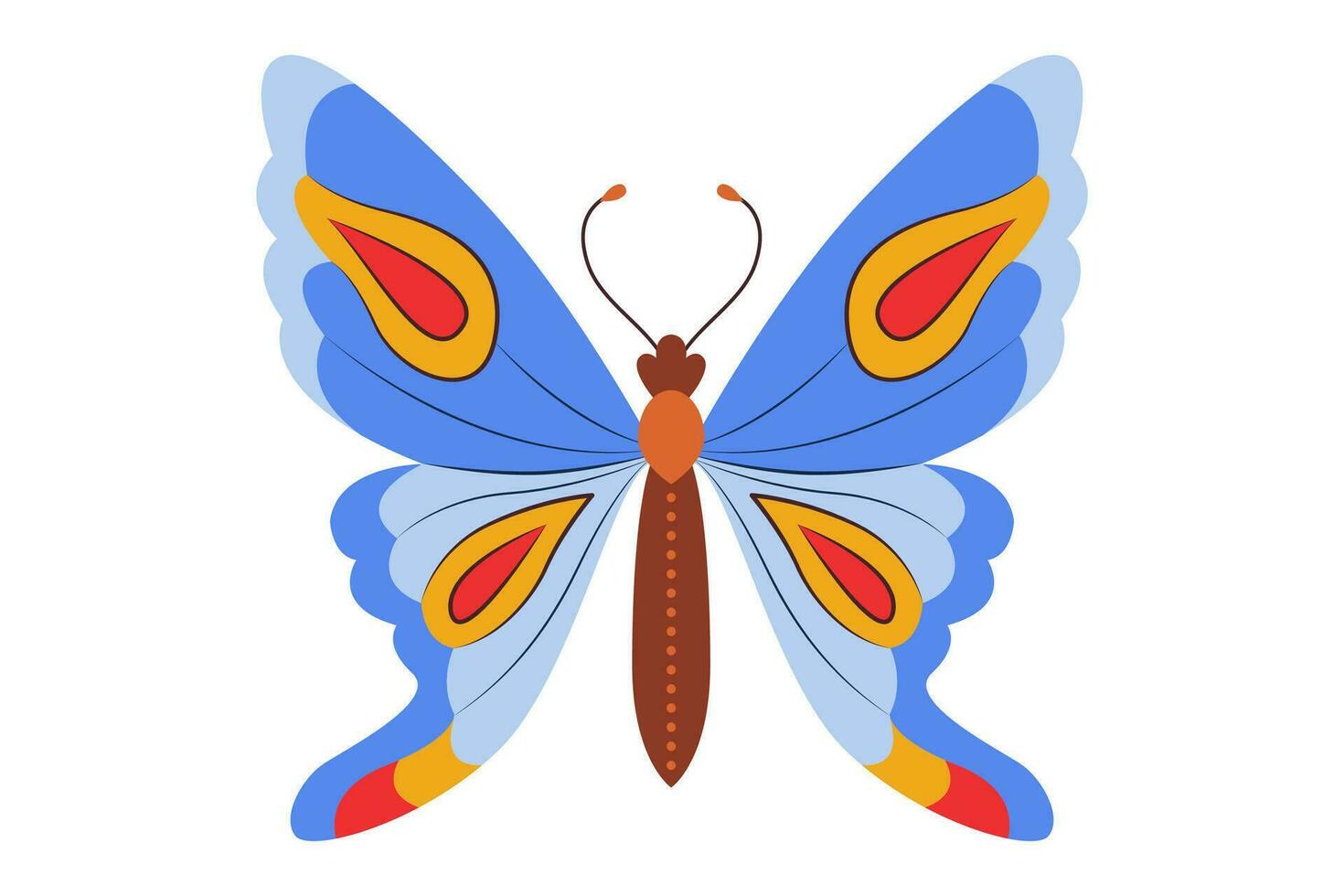 colorida borboleta ícone logotipo isolado. lindo borboleta ilustração vetor