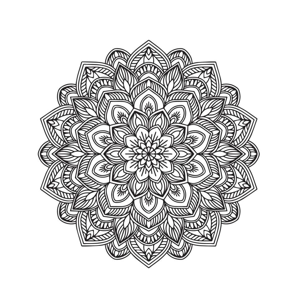 mandala linha ilustração vetor