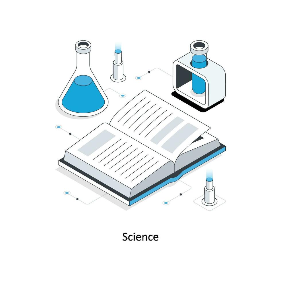 Ciência isométrico estoque ilustração. eps Arquivo vetor
