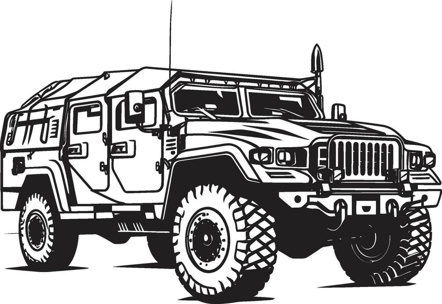 Guerreiro s passeio Preto exército 4x4 logotipo combate cruzador vetor militares símbolo