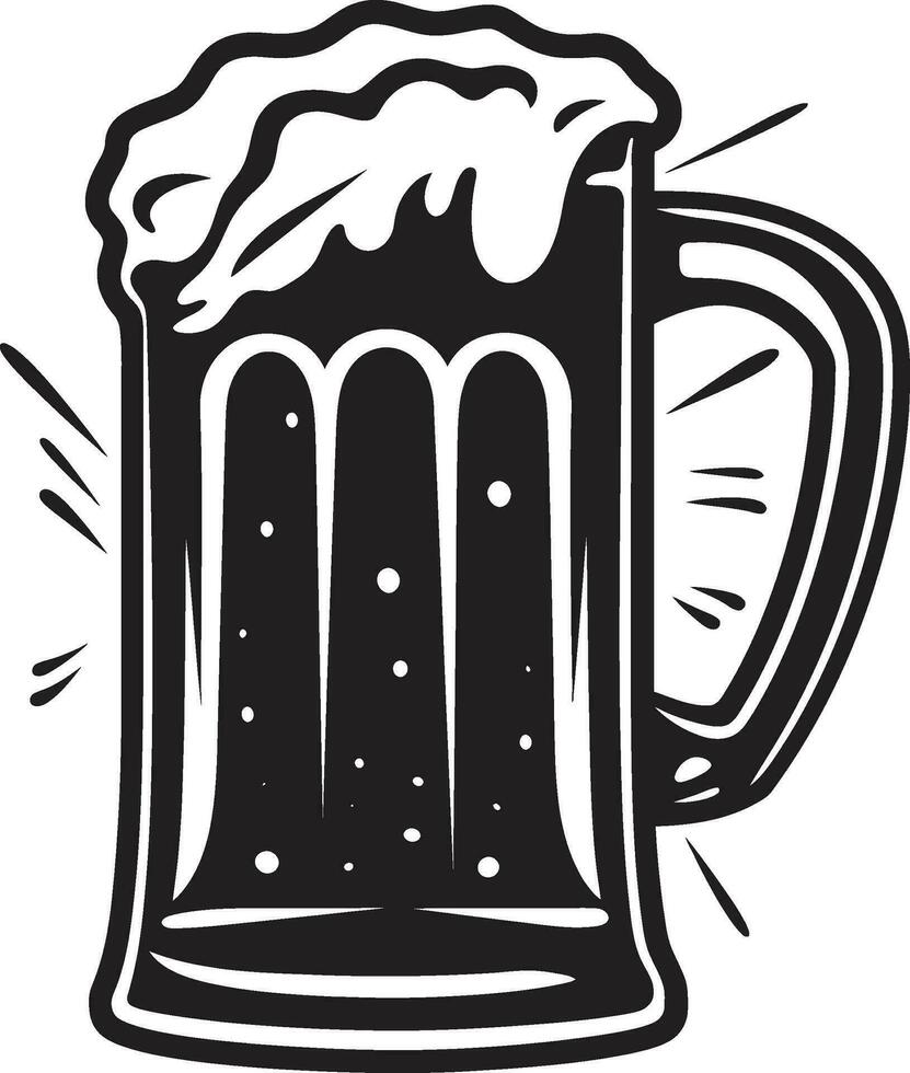 cerveja símbolo vetor Cerveja stein ícone Felicidades emblema Preto Cerveja caneca