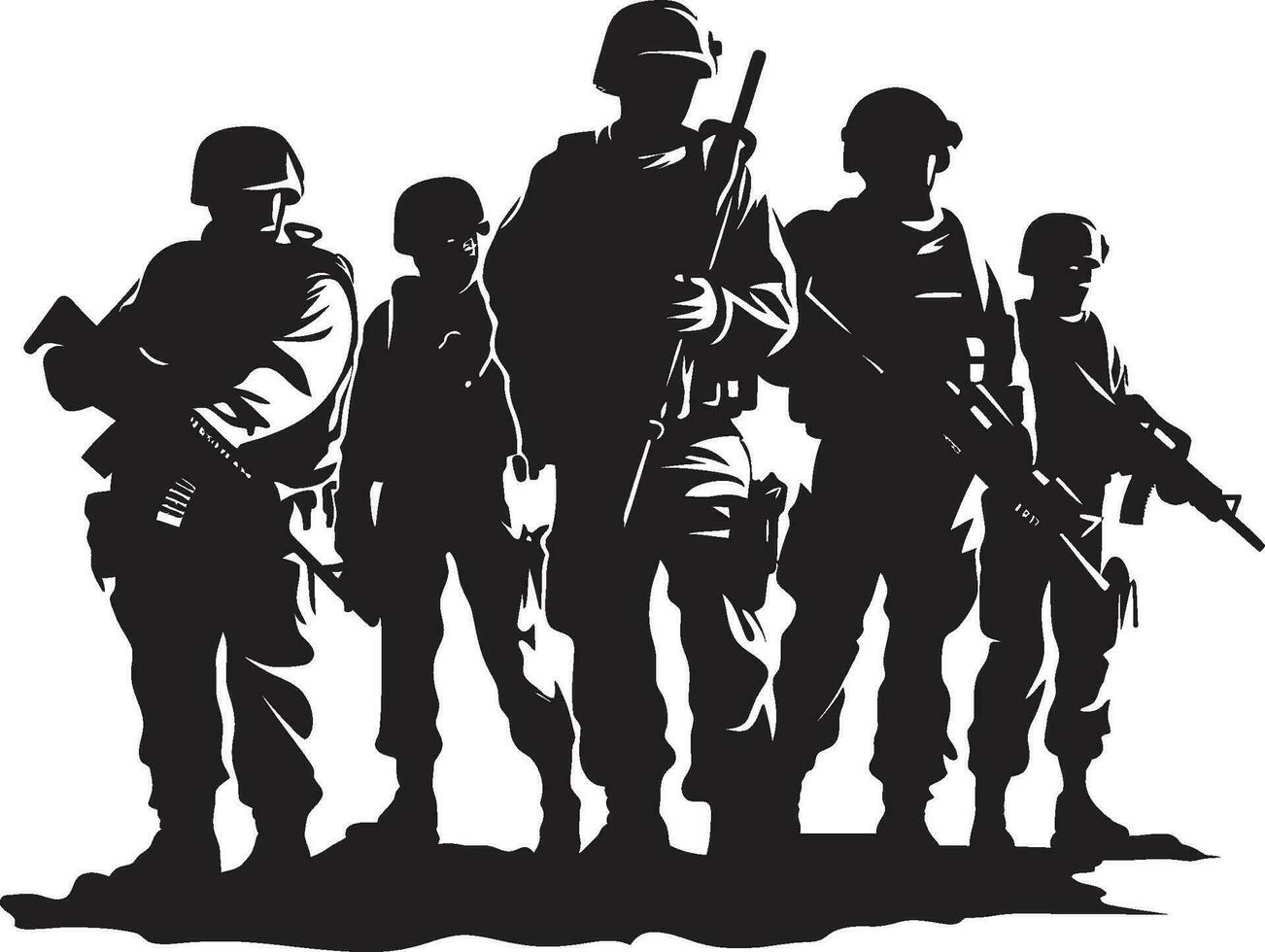 especial ops unidade vetor exército formação soldado s vanguarda Preto força logotipo