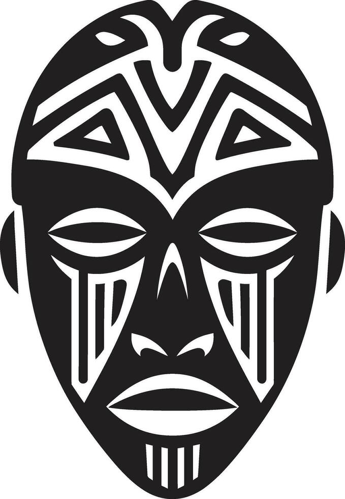 étnico enigma africano tribal mascarar vetor emblema tribal tesouros Preto logotipo ícone do africano mascarar