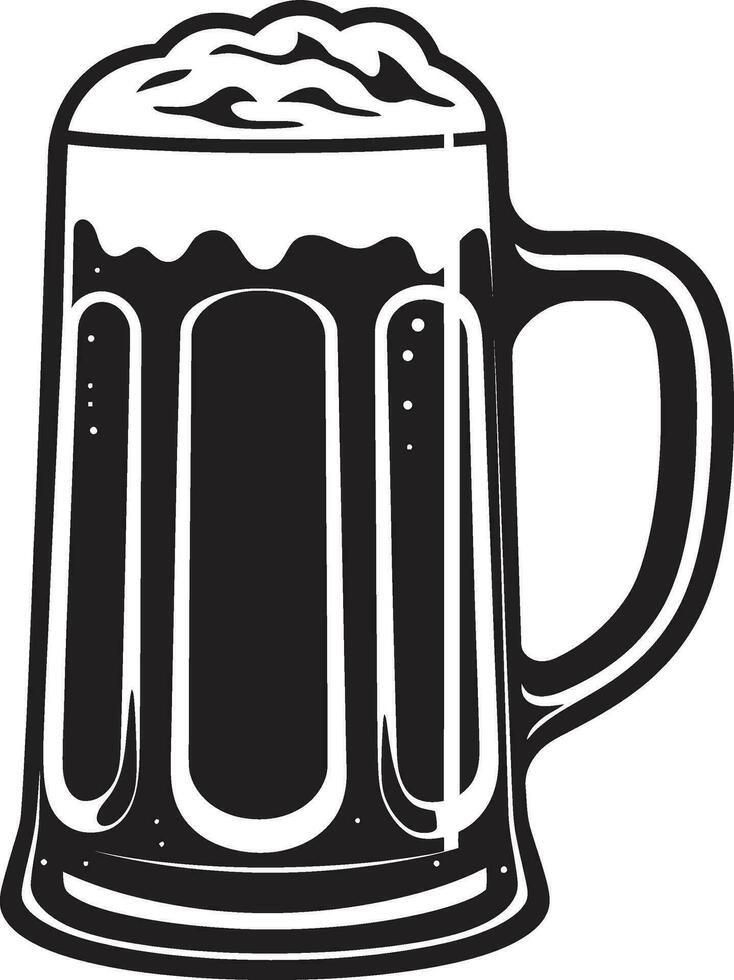 espumoso lager Preto caneca logotipo barril preparar vetor Cerveja vidro ícone