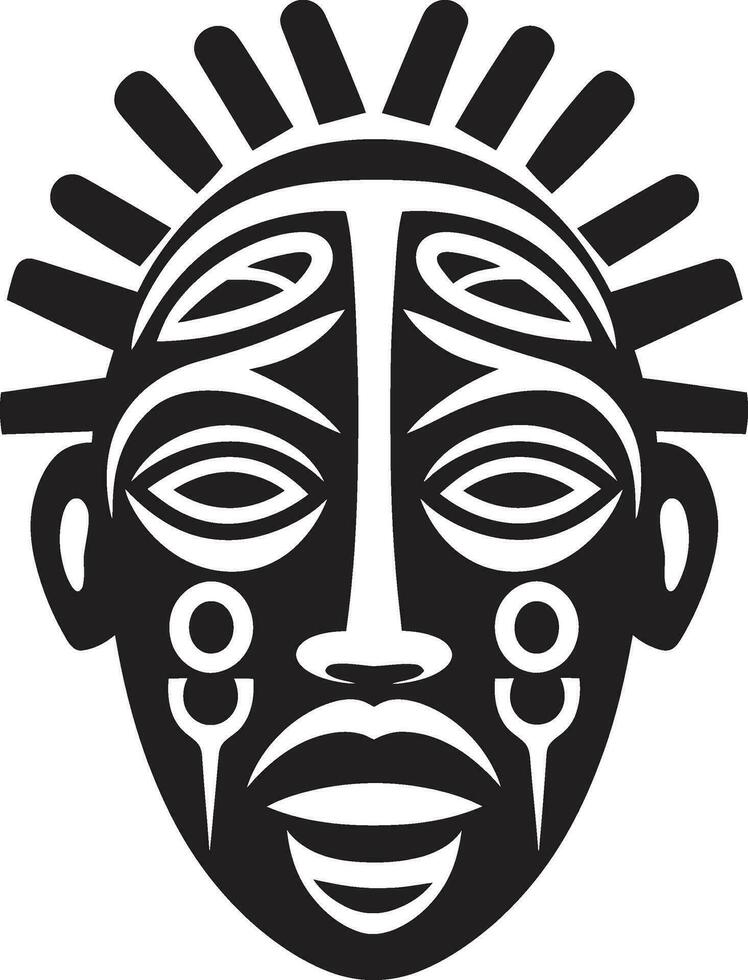 simbólico crônicas mascarar vetor emblema Eterno identidade africano mascarar ícone