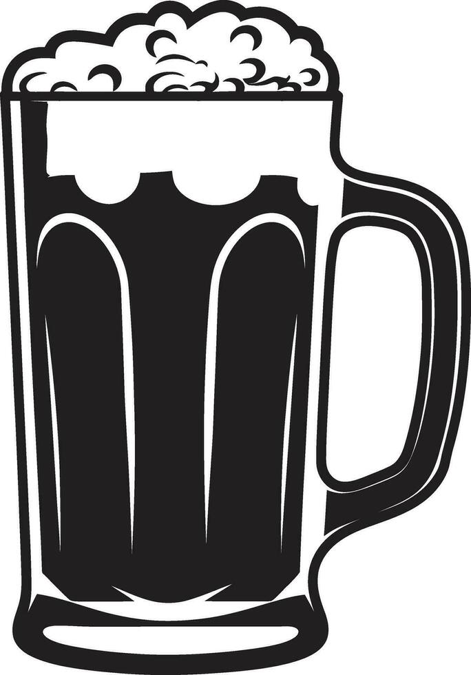 cerveja preta símbolo Preto cerveja caneca pulo colheita vetor Cerveja stein logotipo
