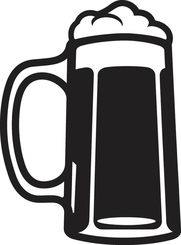 cerveja preta símbolo Preto cerveja caneca pulo colheita vetor Cerveja stein logotipo