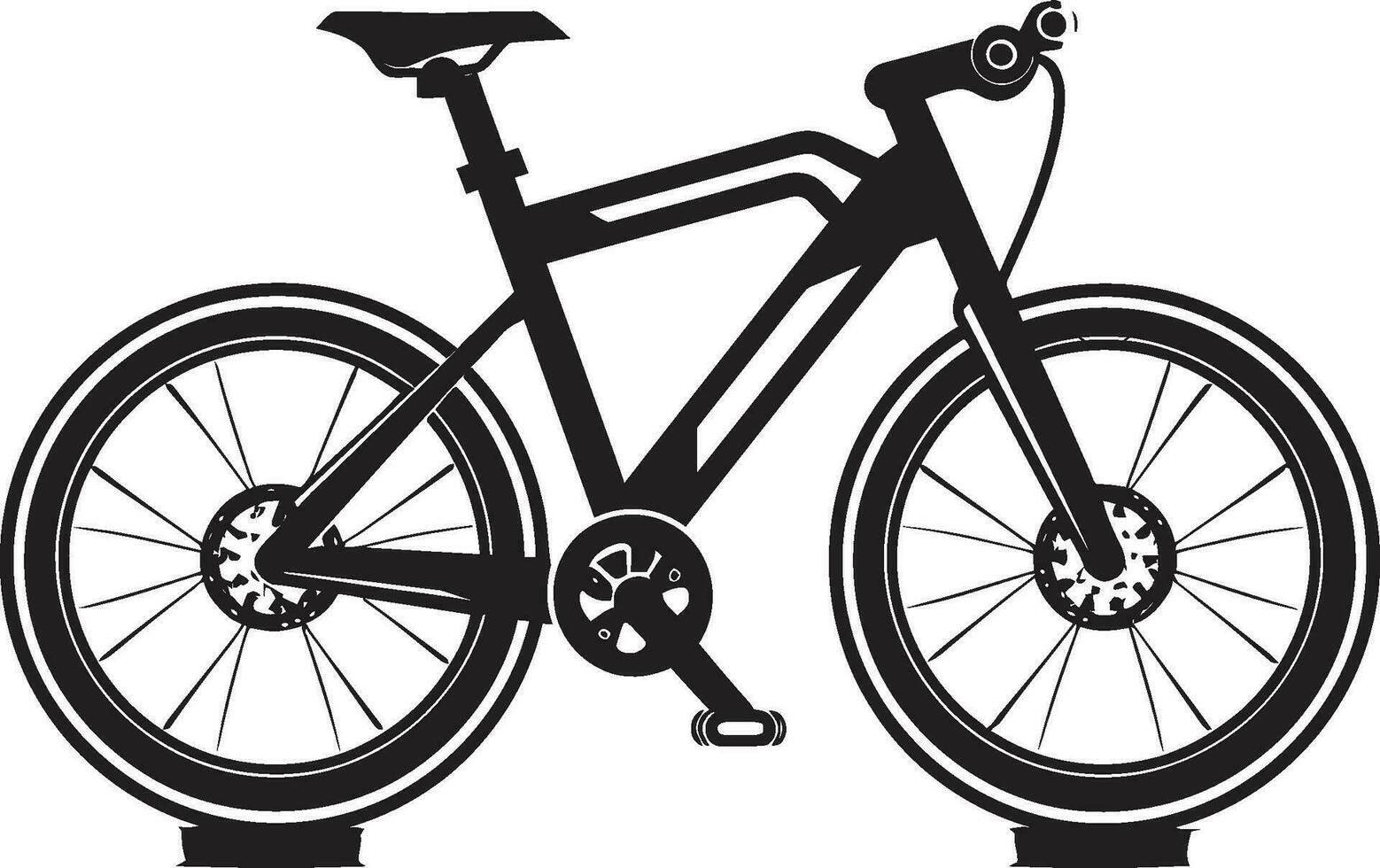 ciclo caminho vetor ícone Projeto estrada emblema Preto bicicleta ícone