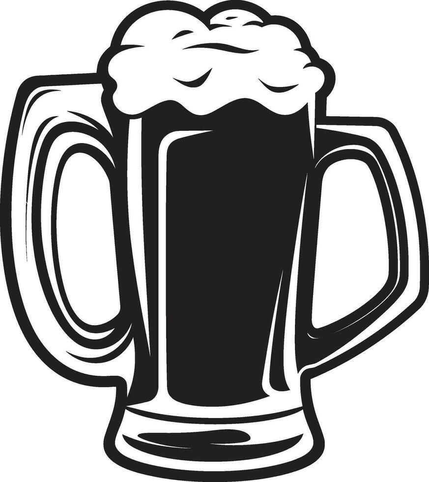 Felicidades ícone vetor Cerveja caneca espumoso lager Preto caneca logotipo