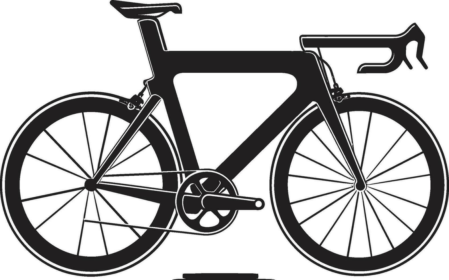 urbano ciclo vetor bicicleta logotipo lustroso passeio Preto bicicleta símbolo