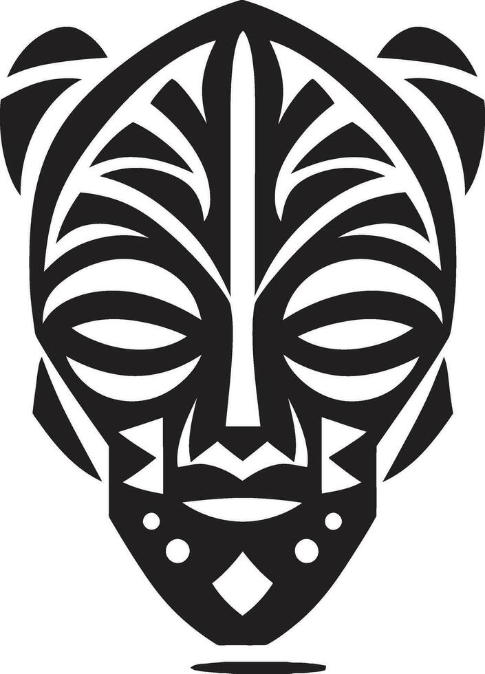 sagrado herança tribal mascarar vetor ícone étnico ecos Preto ícone do africano mascarar