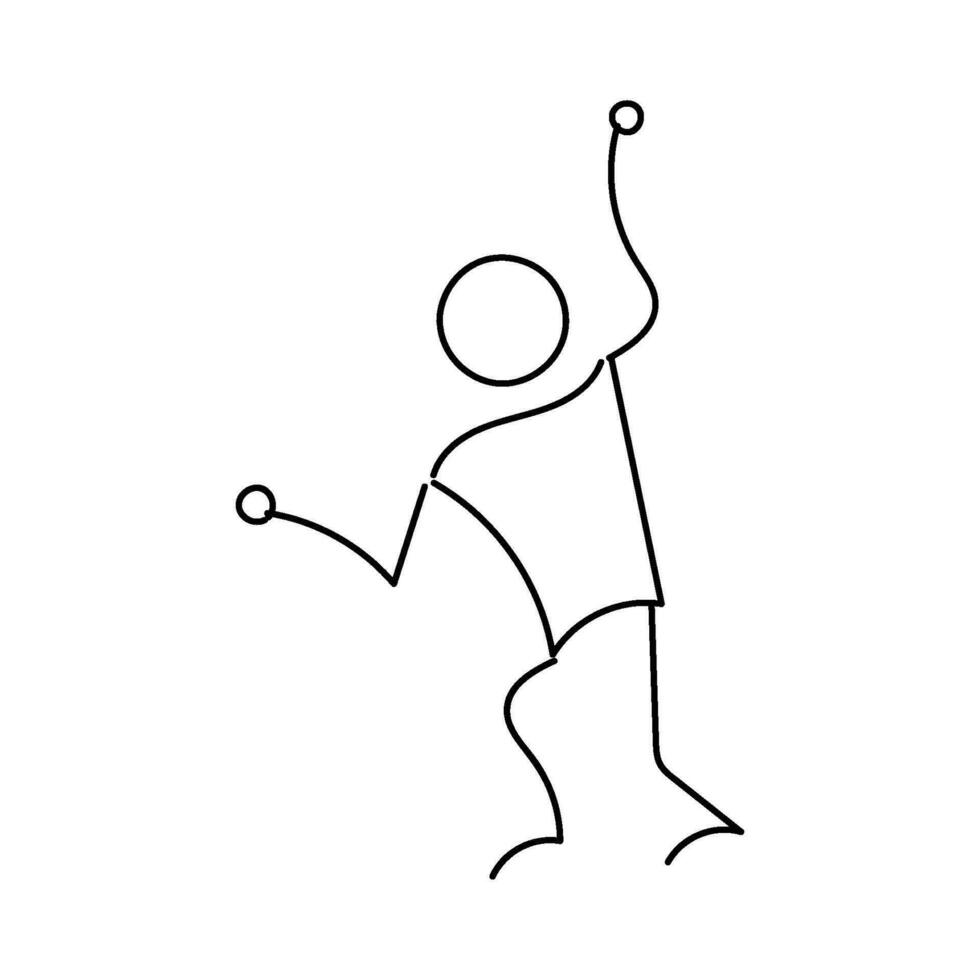 engraçado stickman mão desenhado estilo para impressão vetor