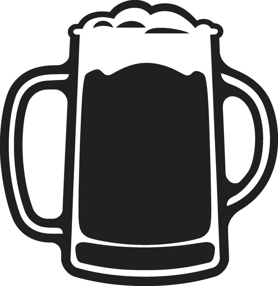 pilsner ícone Preto Cerveja caneca Projeto cervejeiro s emblema vetor Cerveja caneca logotipo