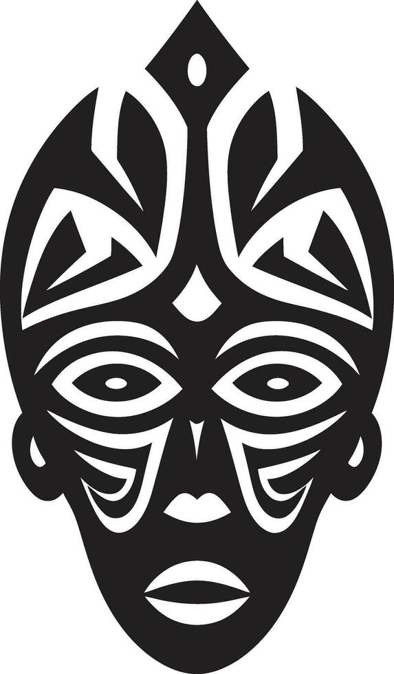 espiritual legado vetor Preto ícone do tribal mascarar tribal tapeçaria africano mascarar logotipo dentro vetor Formato