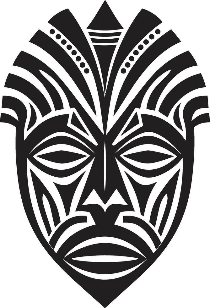 simbólico identidade africano tribal mascarar vetor ícone Eterno ecos vetor Preto ícone do tribal mascarar