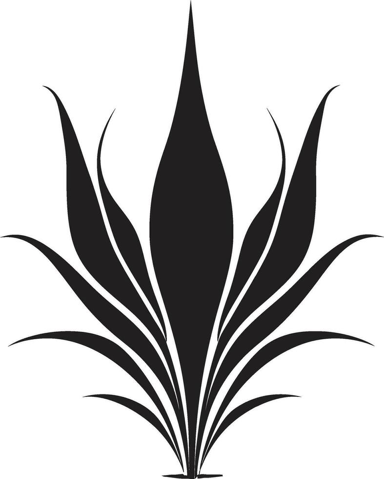 aloés elegância Preto vetor emblema para plantar logotipo botânico serenidade aloés vera vetor ícone Projeto