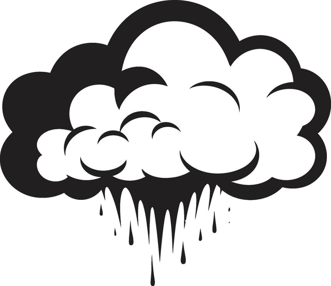 enfurecido nuvem de tempestade Bravo nuvem logotipo ícone Sombrio ciclone vetor Bravo nuvem emblema