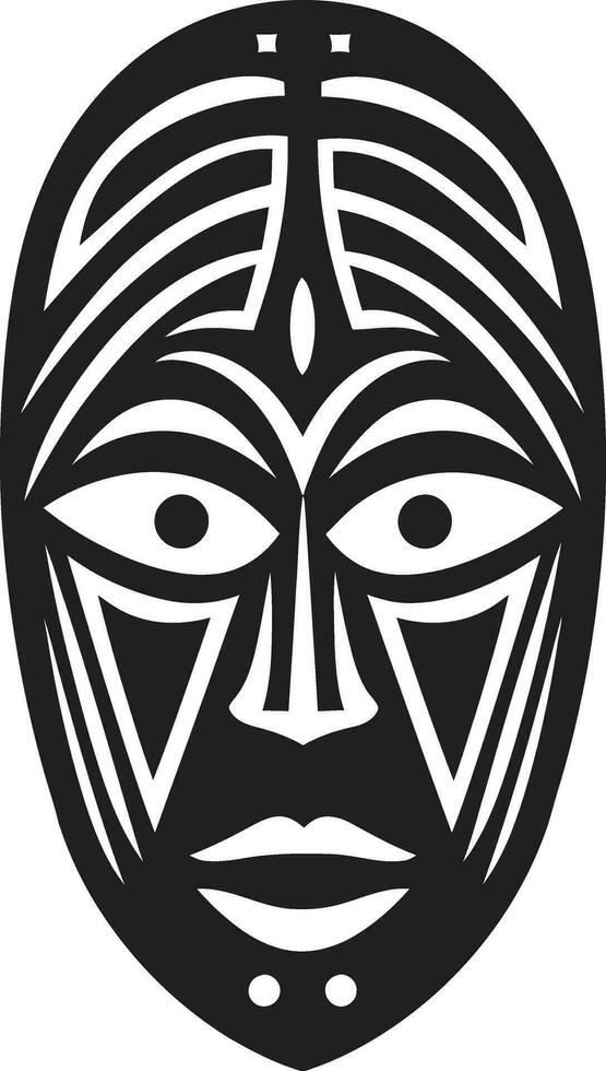 cultural tópicos icônico africano mascarar logotipo ancestral impressão vetor tribal emblema