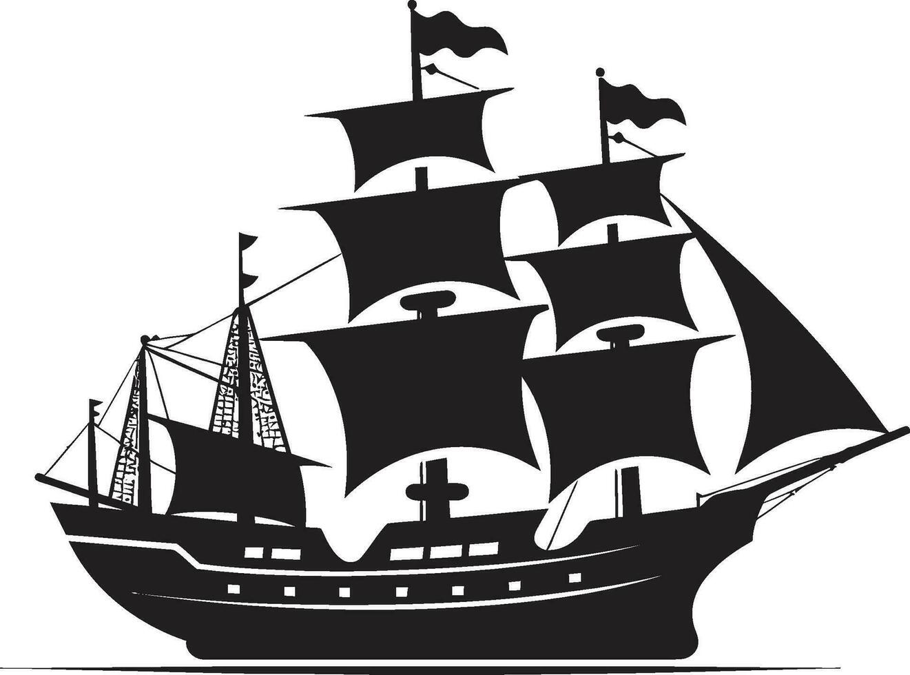 náutico artefato vetor navio logotipo mítico odisséia Preto antigo navio