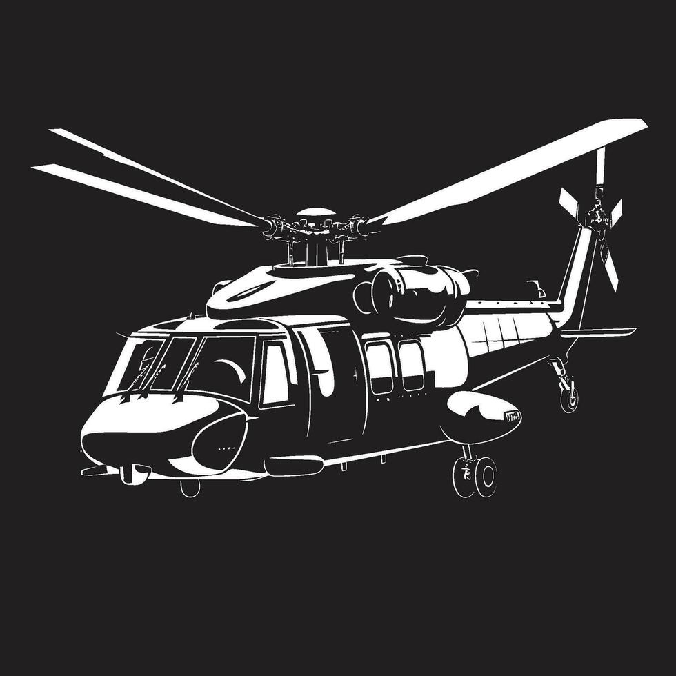 comandante s Olá exército Preto logotipo ícone desbravador heli vetor exército aeronave símbolo