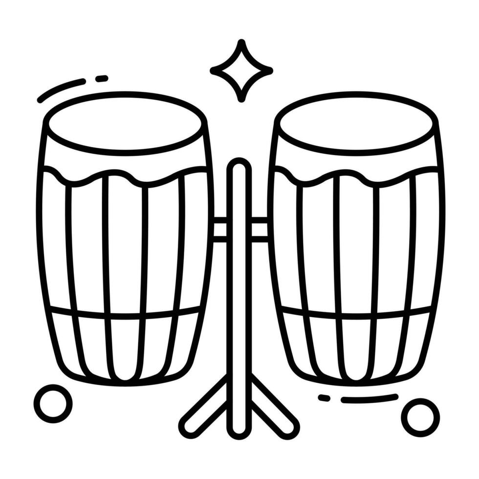 uma vetor Projeto do bongo tambor