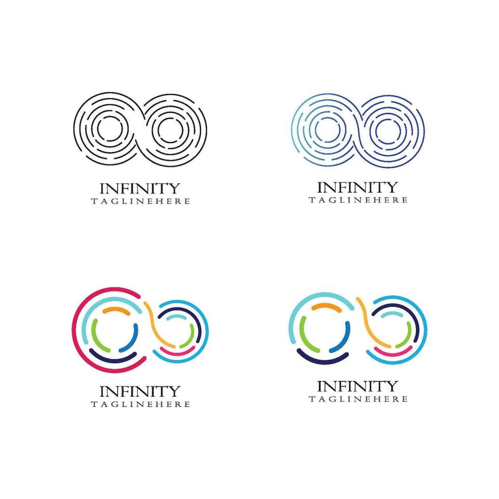 modelo de logotipo infinito vetor