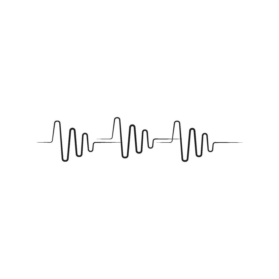 vetor de logotipo de ilustração de onda sonora