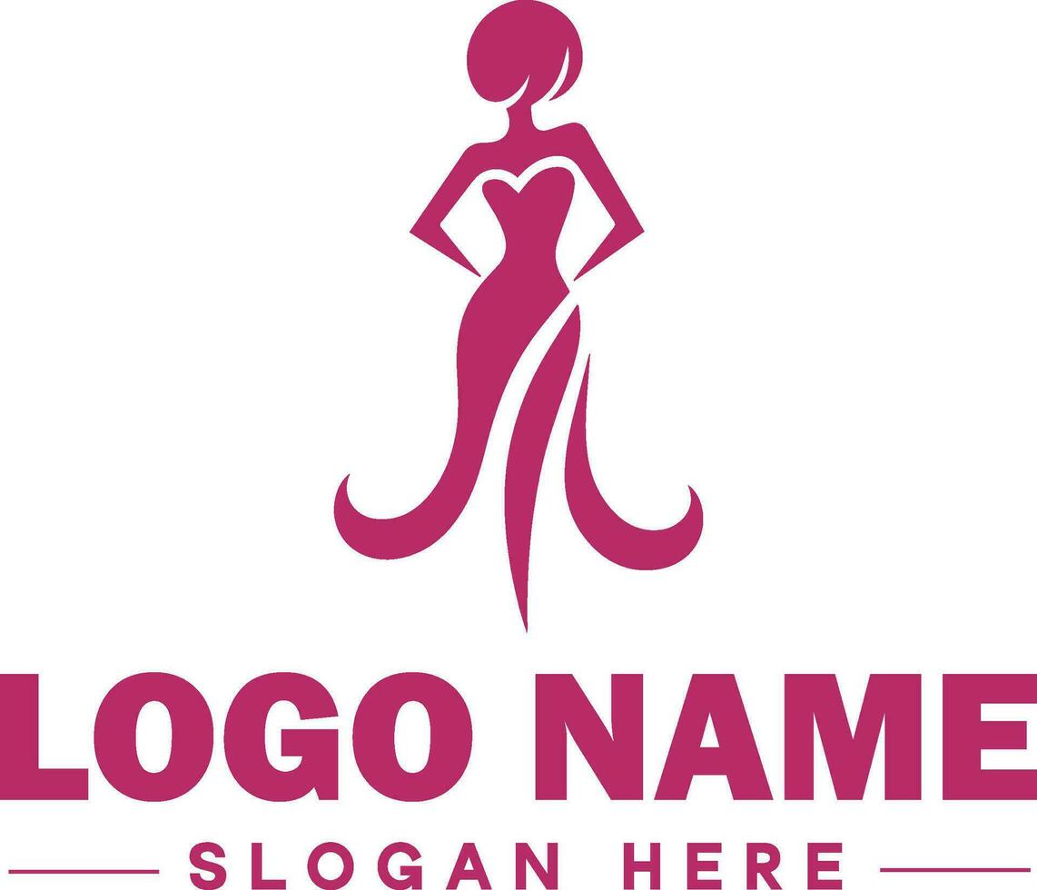 moda logotipo luxo glamour elegante logotipo ícone limpar \ limpo plano moderno minimalista o negócio logotipo editável vetor