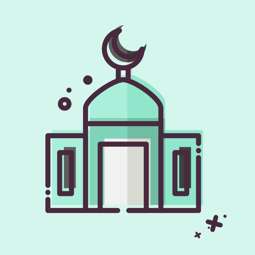 ícone mesquita. relacionado para Ramadã símbolo. mbe estilo. simples Projeto editável. simples ilustração vetor