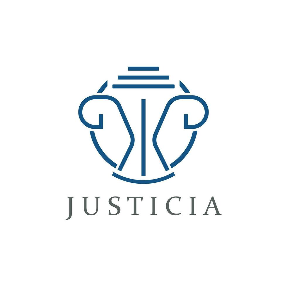 justiça lei logotipo modelo vetor ilustração