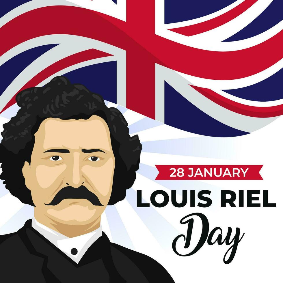 Louis Riel dia. a dia do manitoba ilustração vetor fundo. vetor eps 10